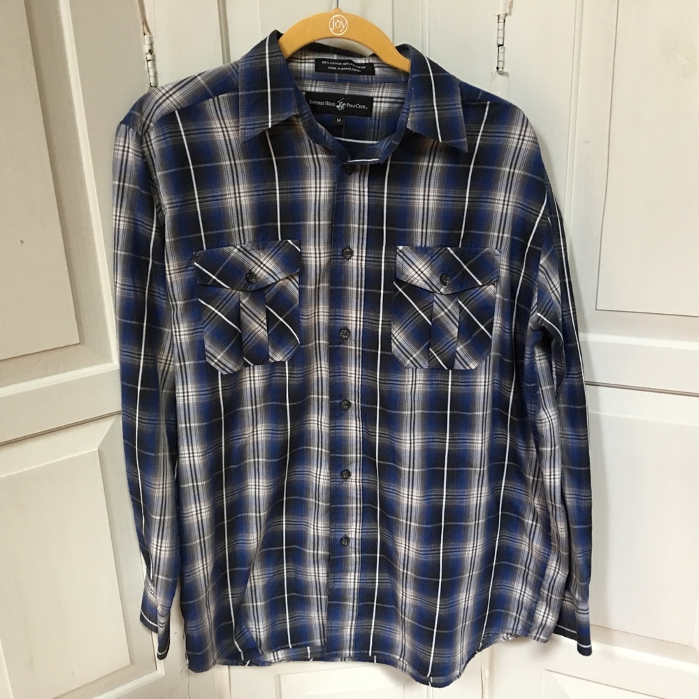 ❤️ Beverly Hills Polo Club Plaid Button Down Shirt